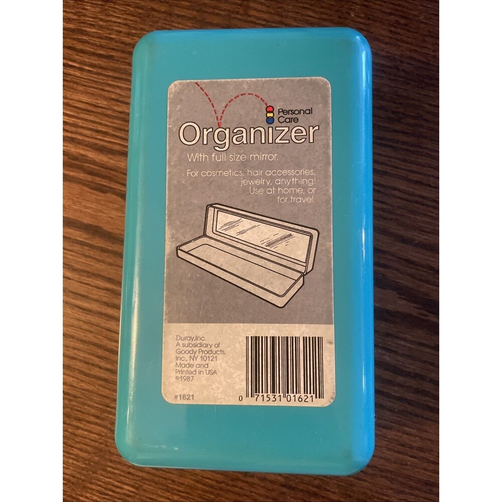 Vintage Goody Brand Plastic Box Caddy Make Up Crafts Mirror Organizer USA EUC